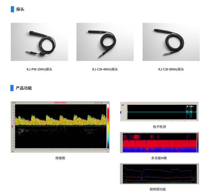 超声经颅多普勒血流分析仪KJ-2V6M+配件展示